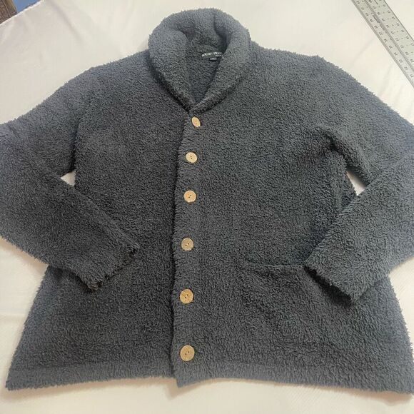 Barefoot Dreams CozyChic Dark Grey Cardigan Sweater Plus Size XXL - Picture 1 of 9